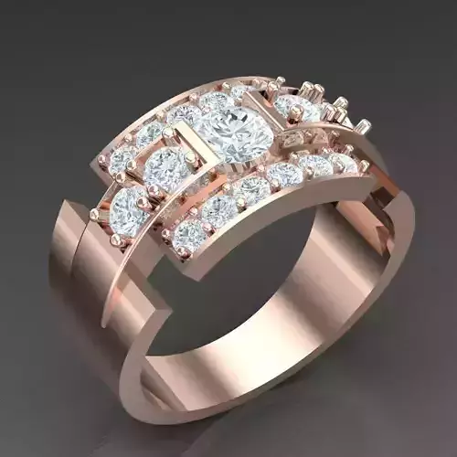 Modern Men Ring 3D CAD File 5MR043