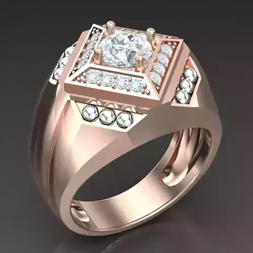 Modern Men Ring 3D CAD File 5MR040
