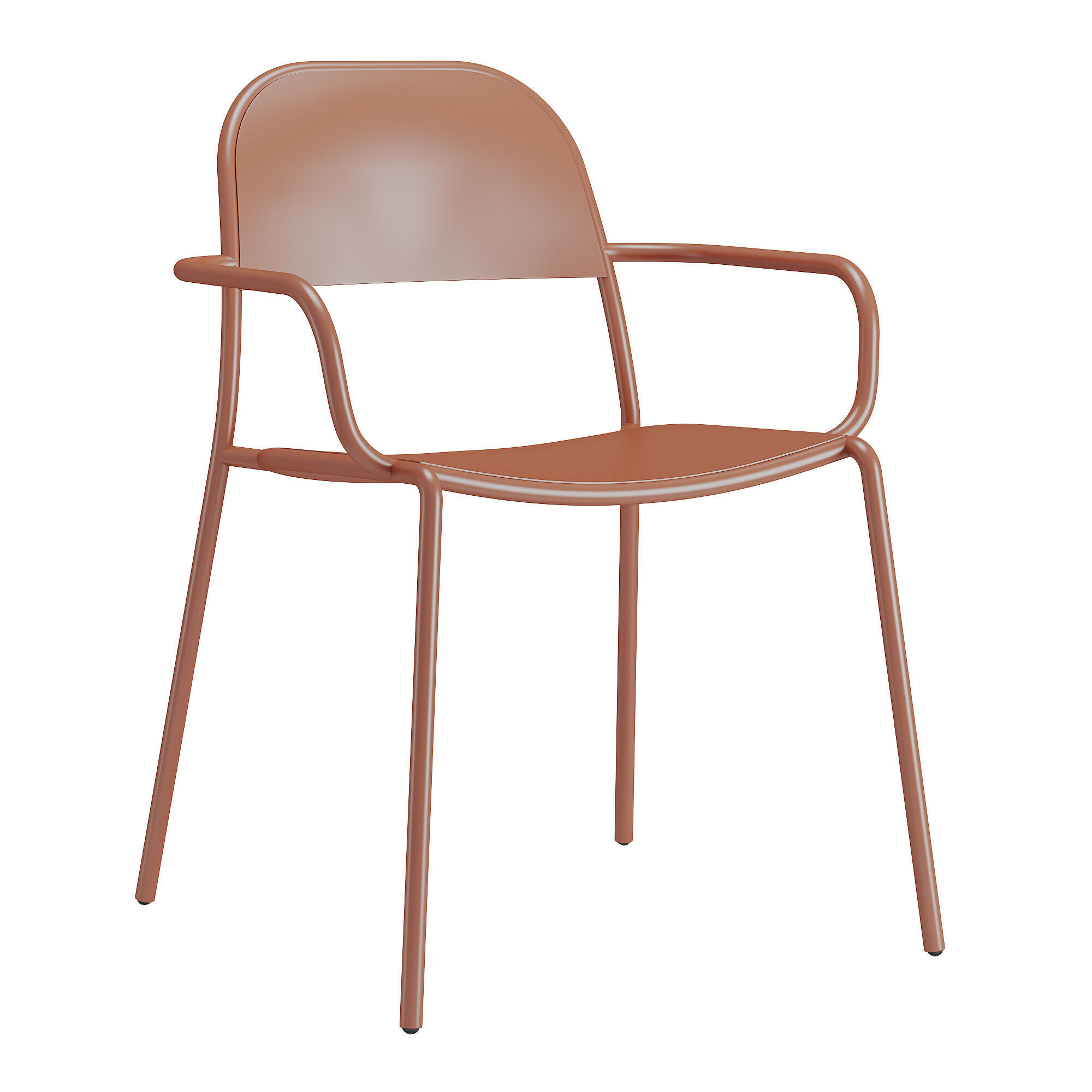 Clay-chair Low-poly 3D model_5