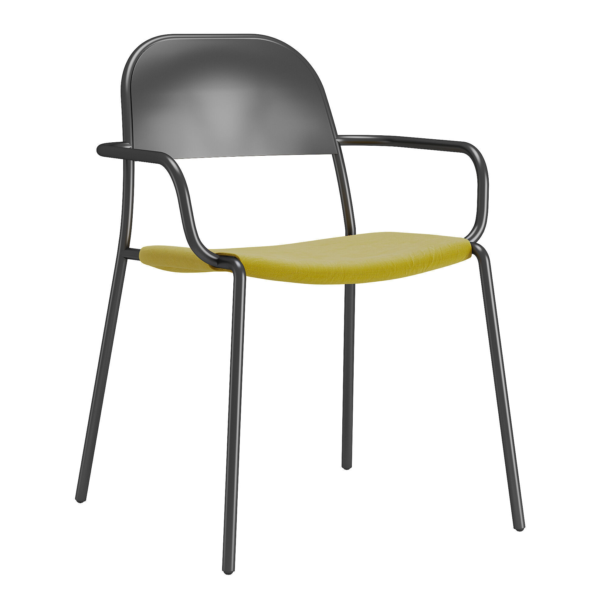 Clay-chair Low-poly 3D model_1