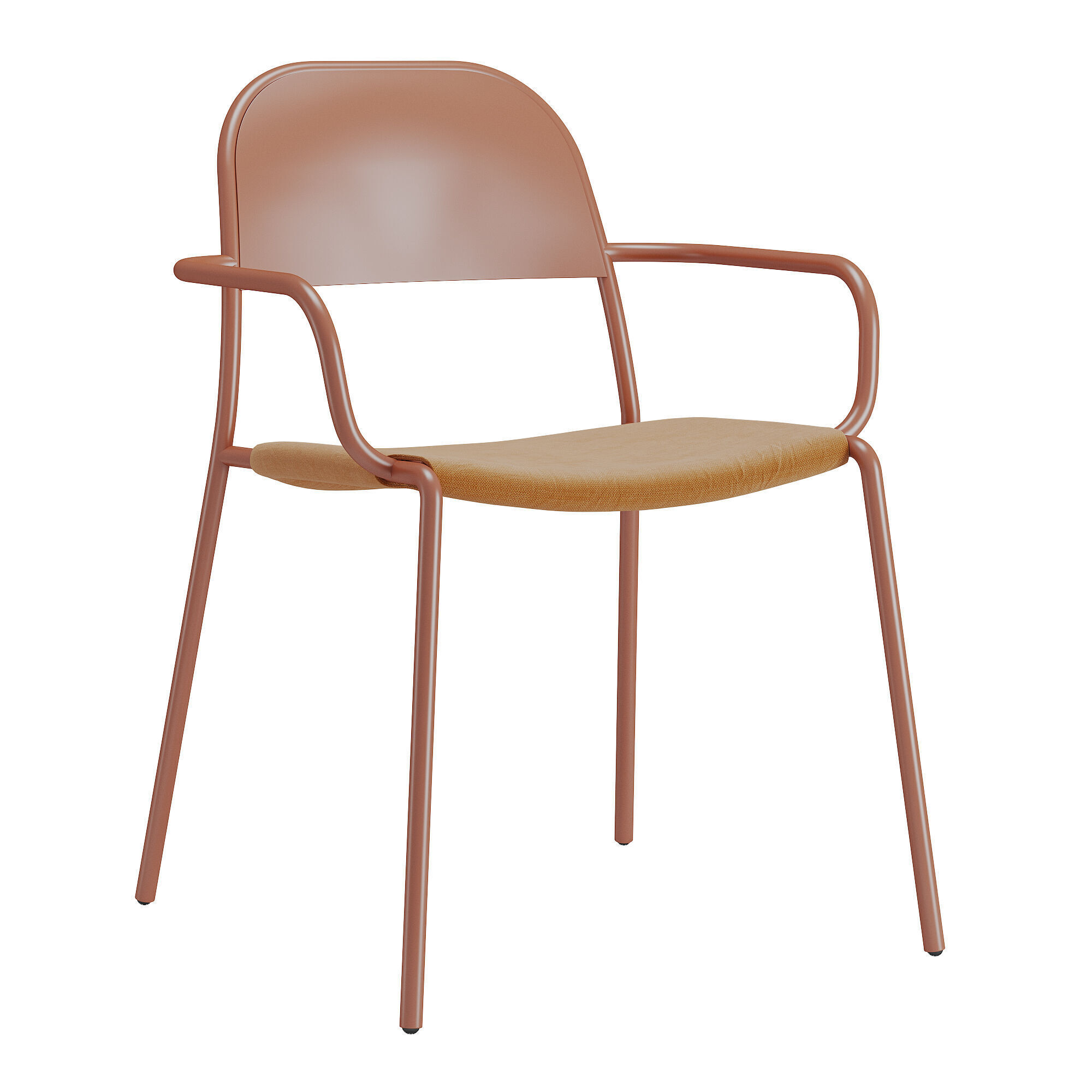 Clay-chair Low-poly 3D model_3