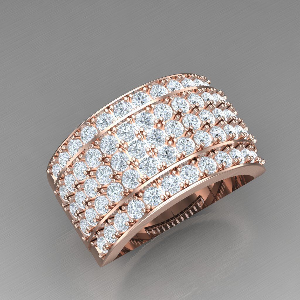 Modern Men Ring 3D CAD File 5MR035 3D print model_11