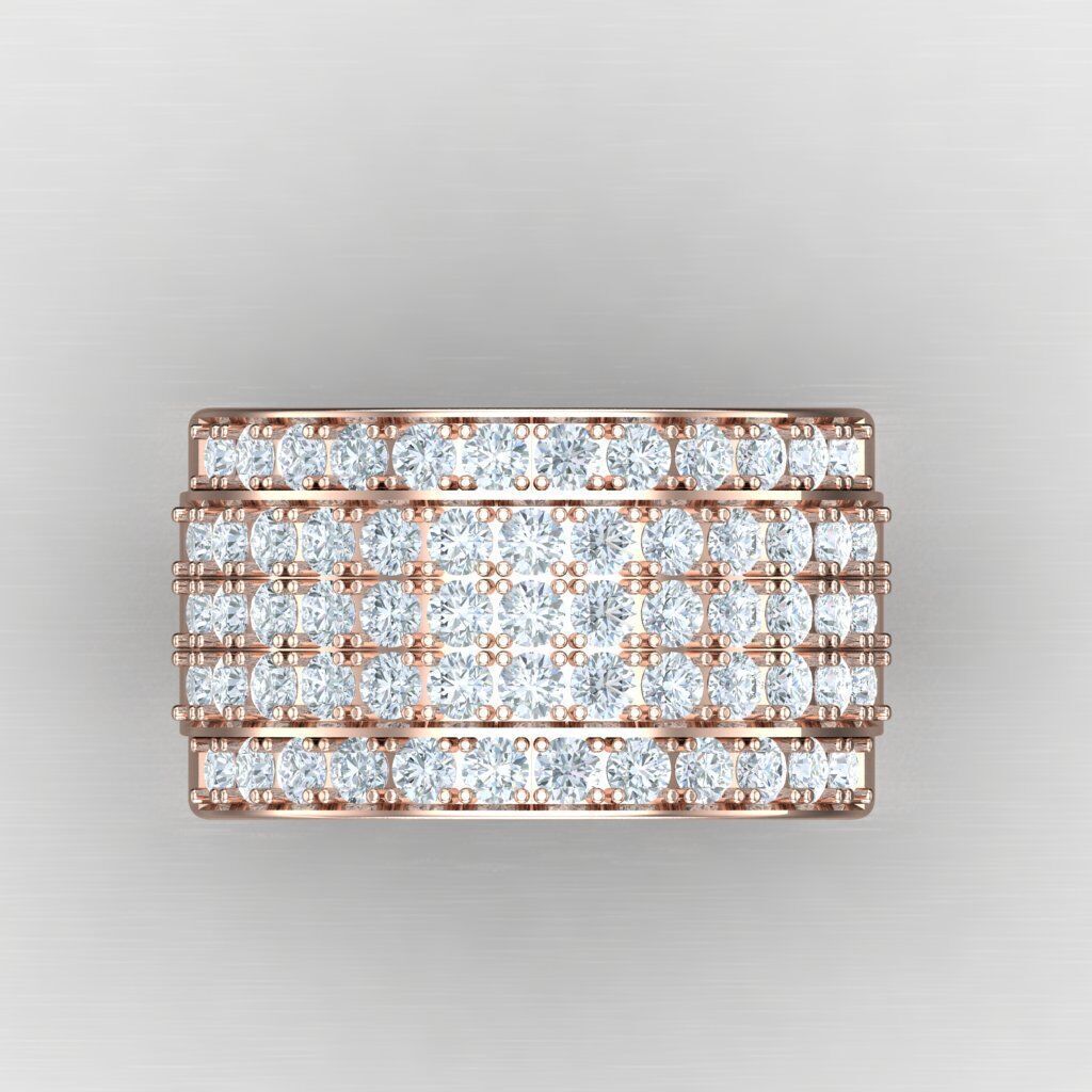 Modern Men Ring 3D CAD File 5MR035 3D print model_9