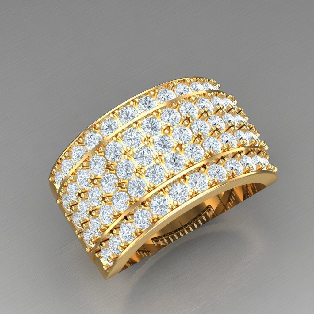 Modern Men Ring 3D CAD File 5MR035 3D print model_6