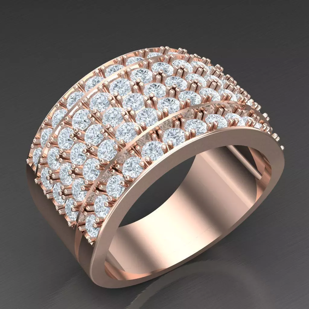 Modern Men Ring 3D CAD File 5MR035 3D print model_0