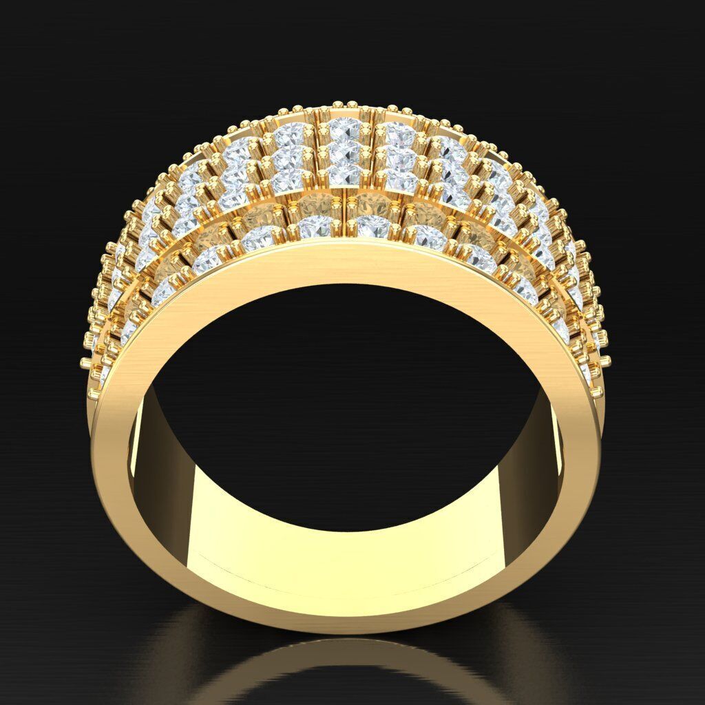 Modern Men Ring 3D CAD File 5MR035 3D print model_4