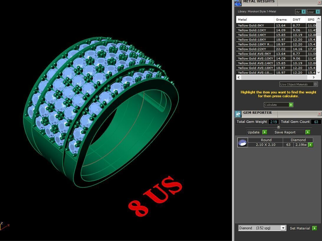 Modern Men Ring 3D CAD File 5MR035 3D print model_1