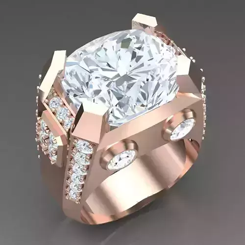 Modern Men Ring 3D CAD File 5MR032