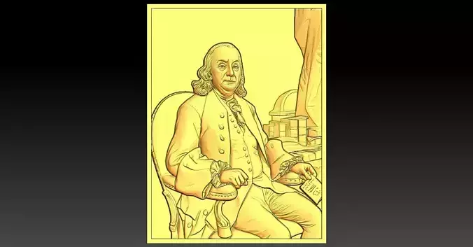2 BENJAMIN FRANKLIN CNC Relief Model