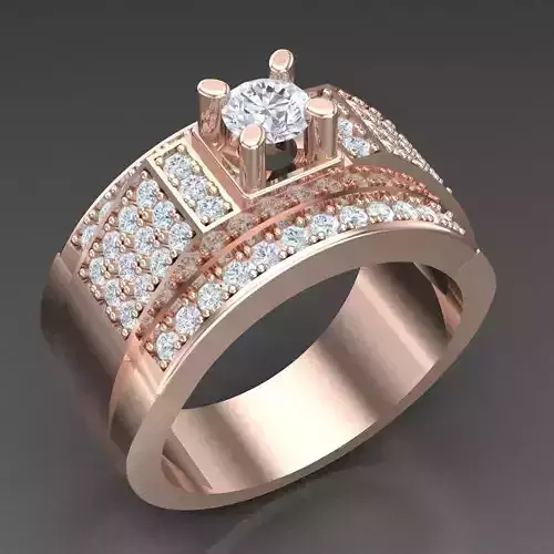 Modern Men Ring 3D CAD File 5MR026