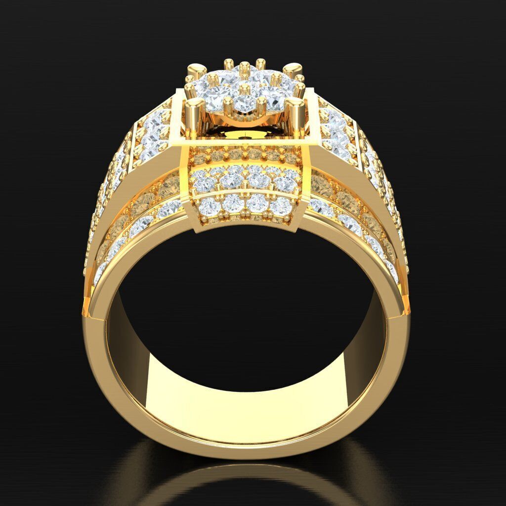 Modern Men Ring 3D CAD File 5MR025 3D print model_4