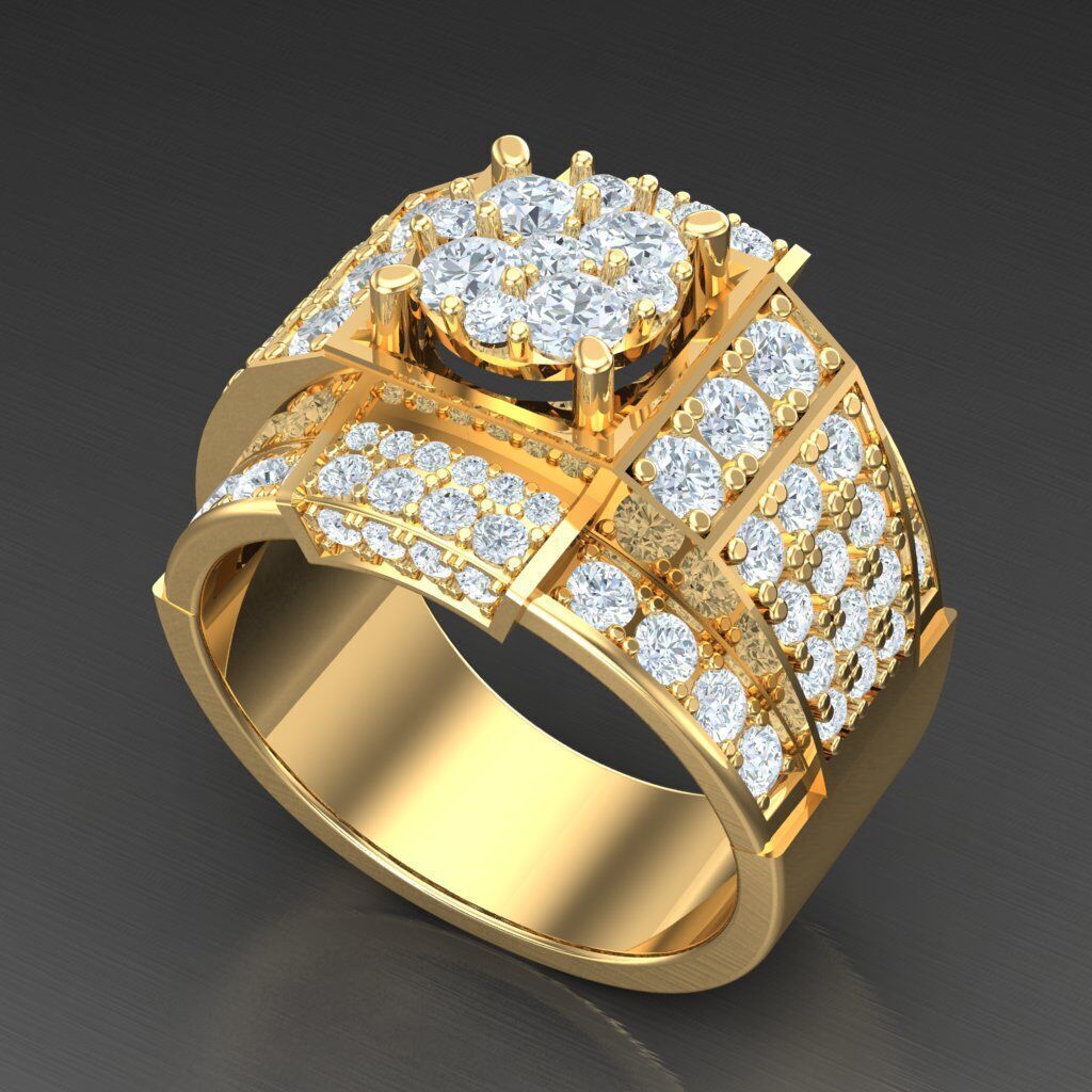 Modern Men Ring 3D CAD File 5MR025 3D print model_8