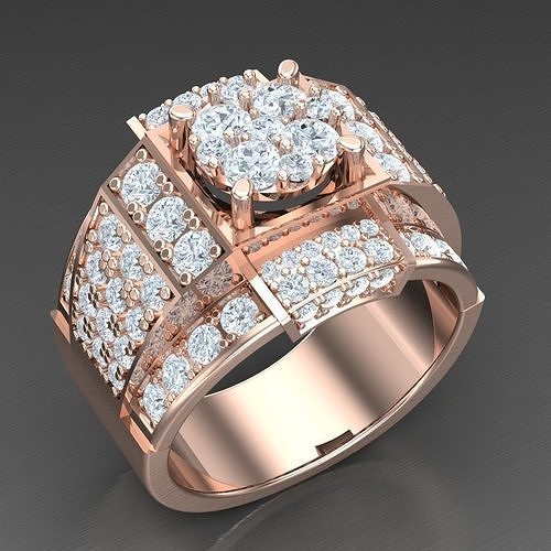 Modern Men Ring 3D CAD File 5MR025 3D print model