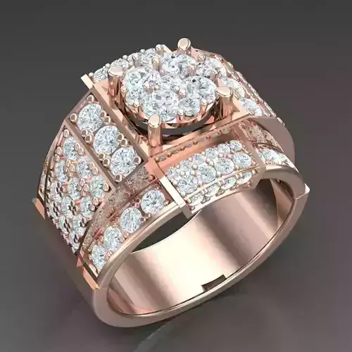 Modern Men Ring 3D CAD File 5MR025