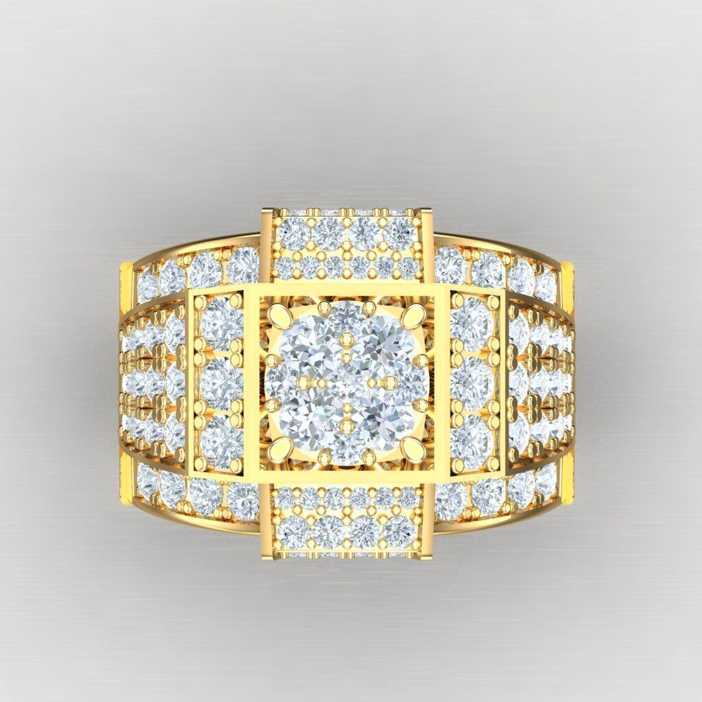 Modern Men Ring 3D CAD File 5MR025 3D print model_10