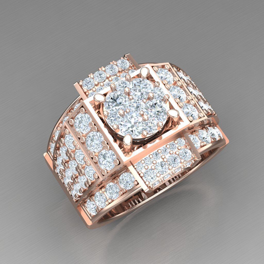 Modern Men Ring 3D CAD File 5MR025 3D print model_11