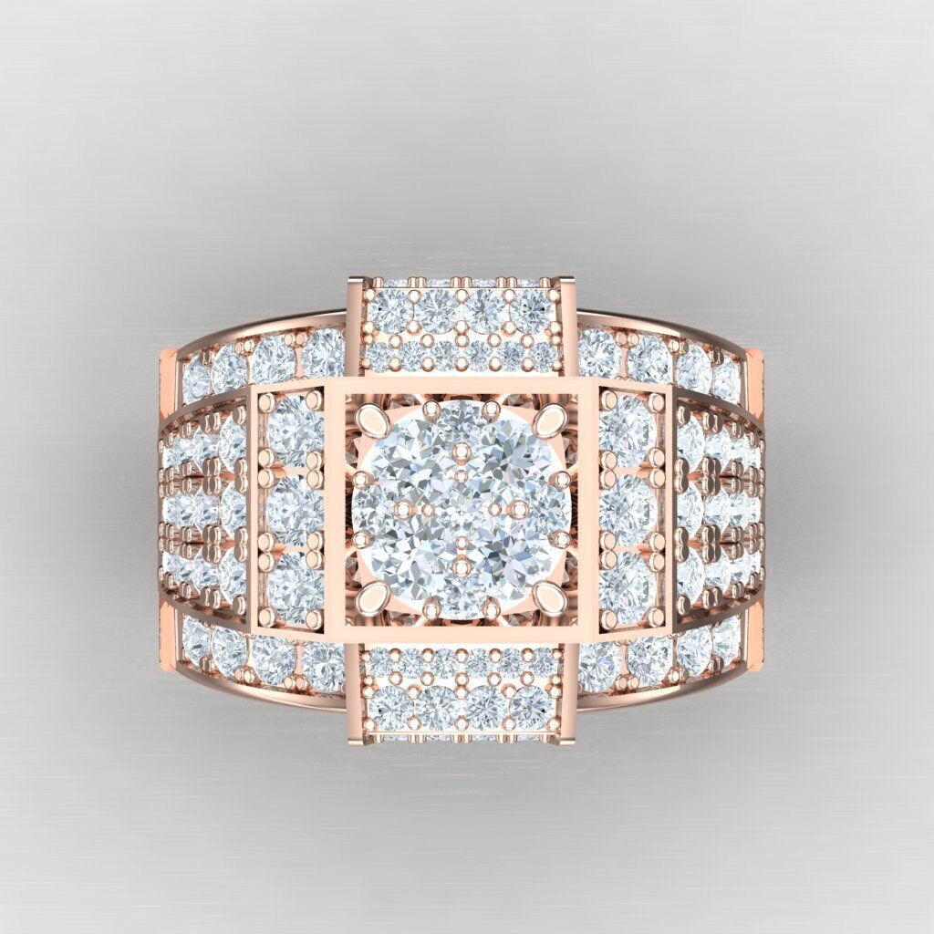 Modern Men Ring 3D CAD File 5MR025 3D print model_9