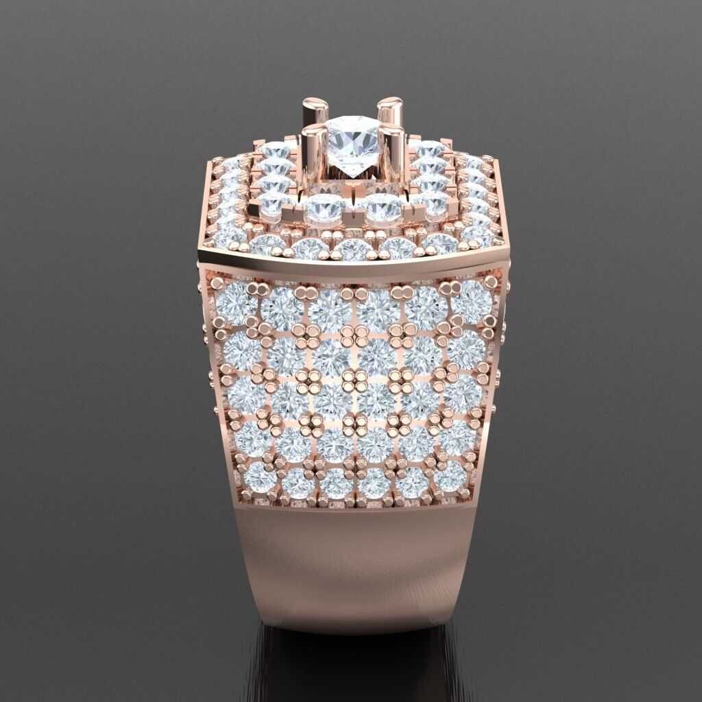 Modern Men Ring 3D CAD File 5MR024 3D print model_12