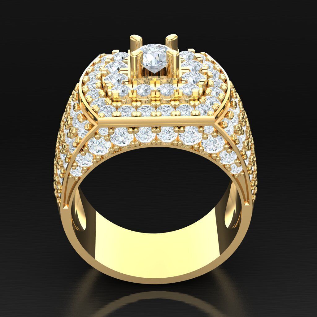 Modern Men Ring 3D CAD File 5MR024 3D print model_4