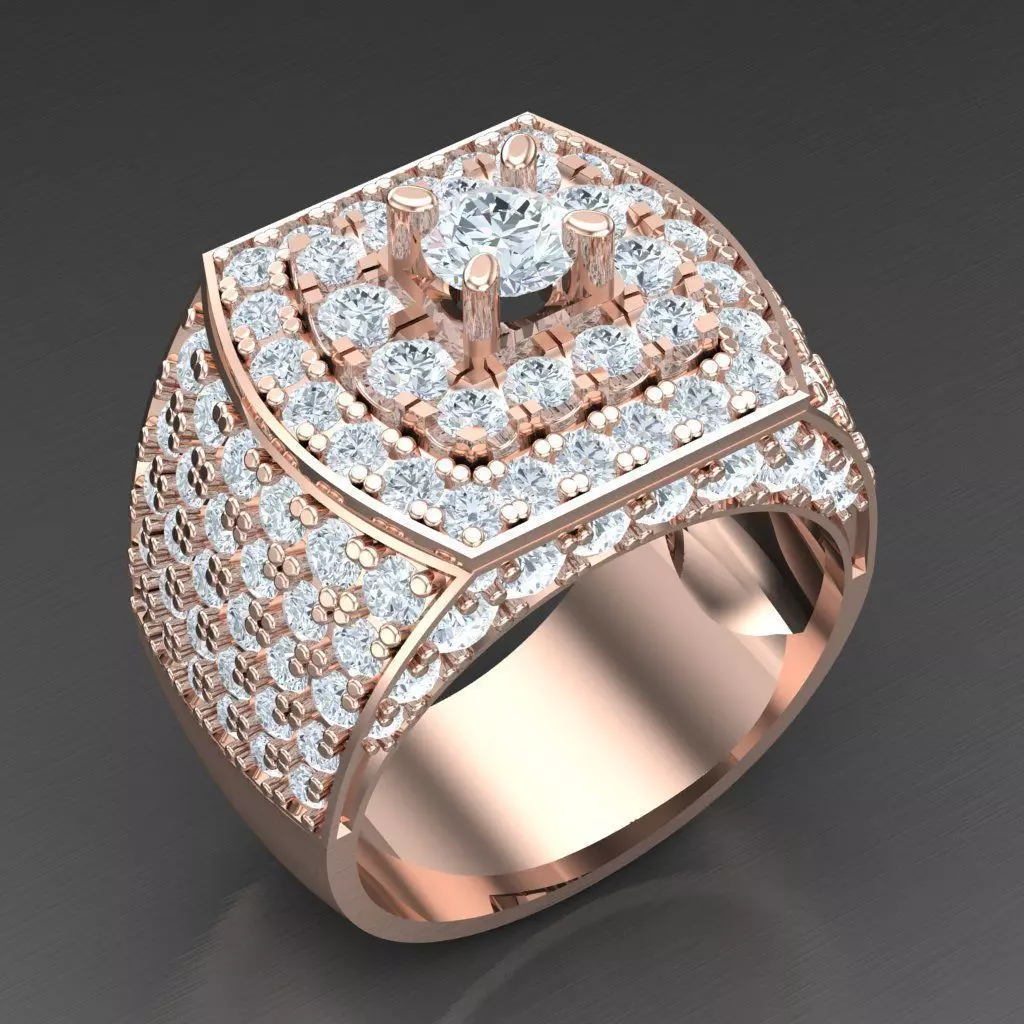 Modern Men Ring 3D CAD File 5MR024 3D print model_0