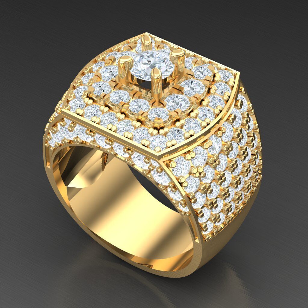 Modern Men Ring 3D CAD File 5MR024 3D print model_8