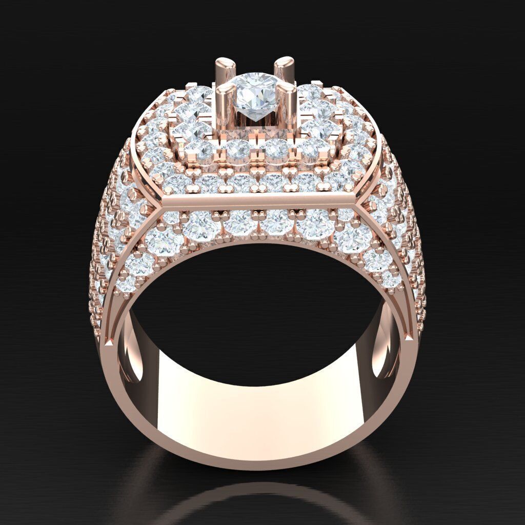 Modern Men Ring 3D CAD File 5MR024 3D print model_3