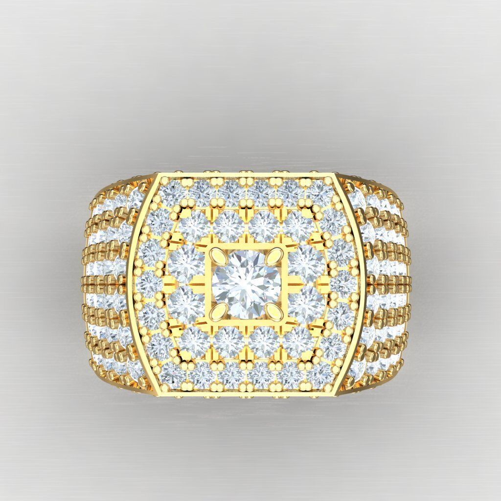 Modern Men Ring 3D CAD File 5MR024 3D print model_10