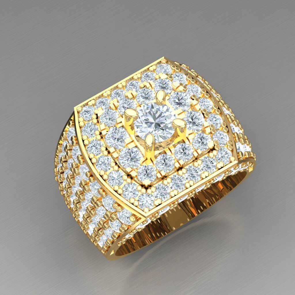 Modern Men Ring 3D CAD File 5MR024 3D print model_6