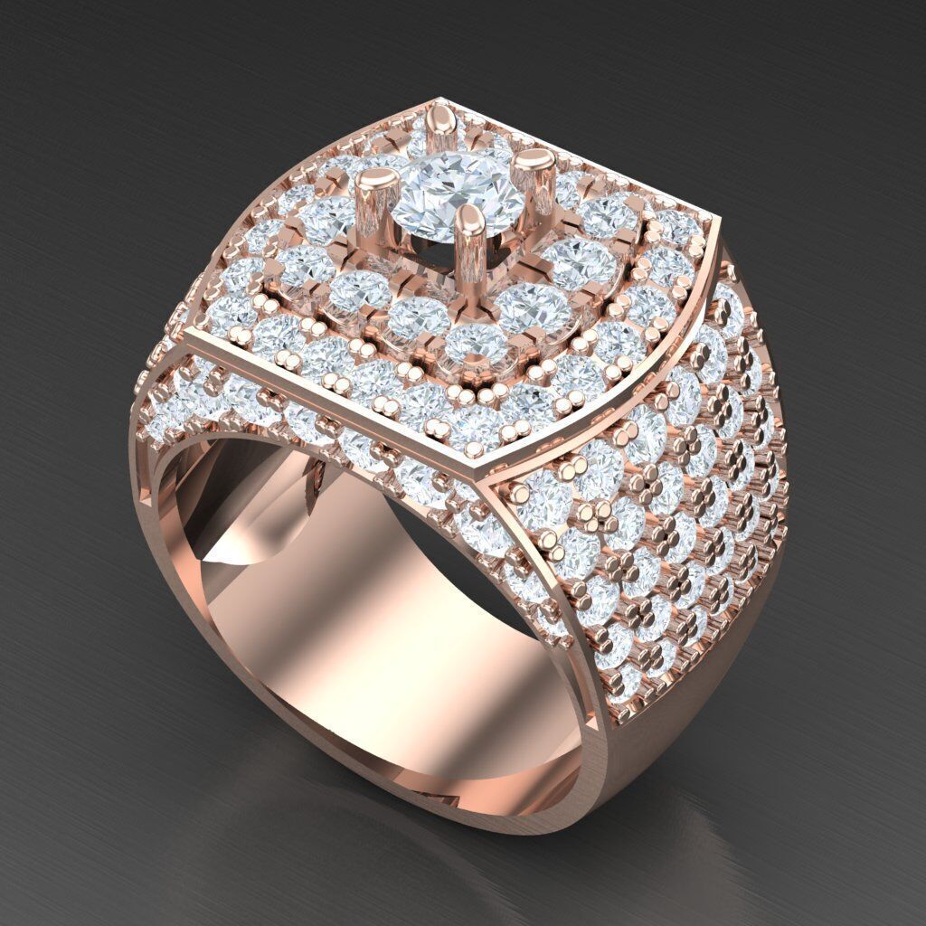 Modern Men Ring 3D CAD File 5MR024 3D print model_5