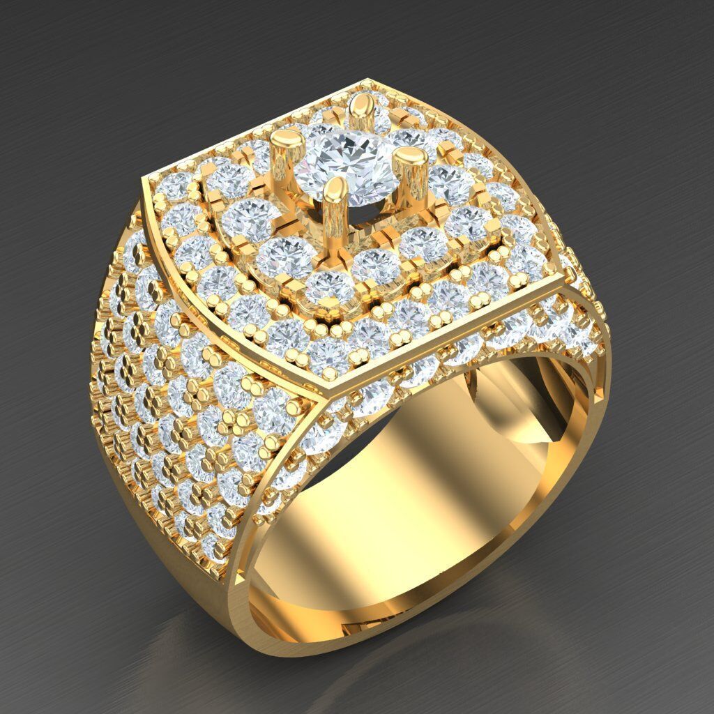 Modern Men Ring 3D CAD File 5MR024 3D print model_2