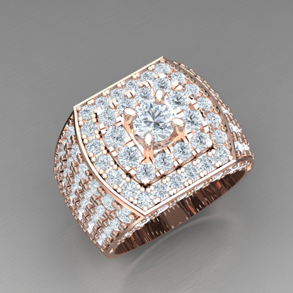 Modern Men Ring 3D CAD File 5MR024 3D print model_11