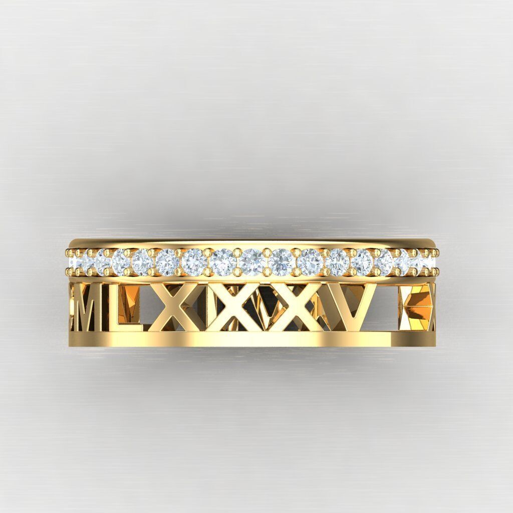 Modern Men Ring 3D CAD File 5MR023 3D print model_9