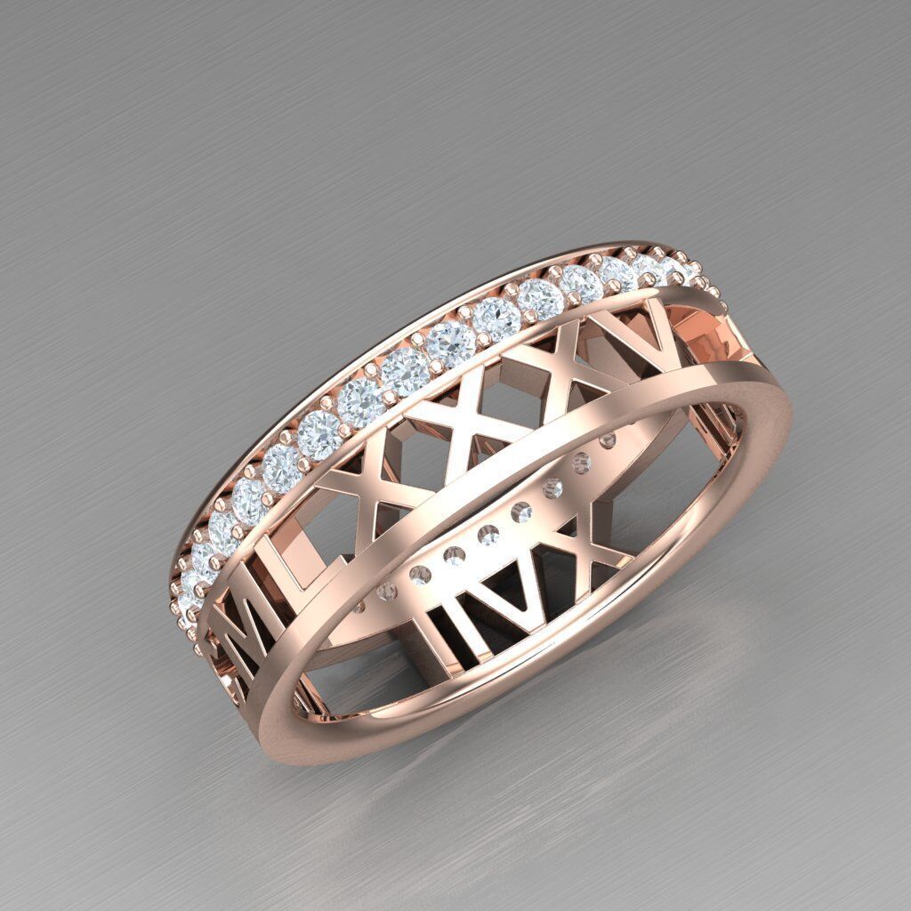 Modern Men Ring 3D CAD File 5MR023 3D print model_10