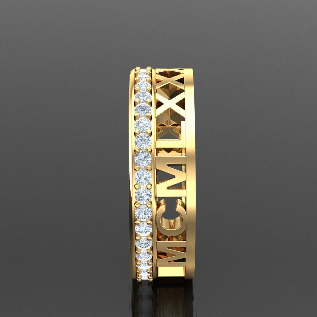 Modern Men Ring 3D CAD File 5MR023 3D print model_12