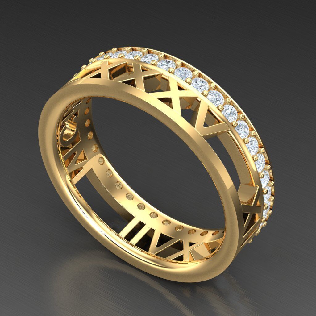 Modern Men Ring 3D CAD File 5MR023 3D print model_7