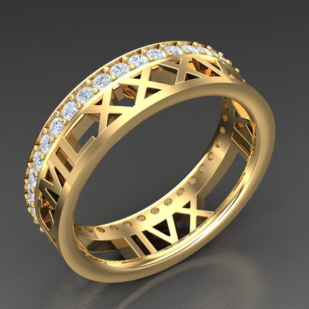 Modern Men Ring 3D CAD File 5MR023 3D print model_2