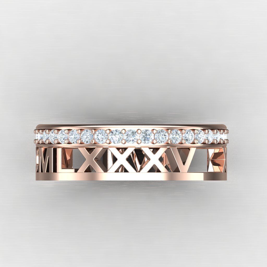 Modern Men Ring 3D CAD File 5MR023 3D print model_8