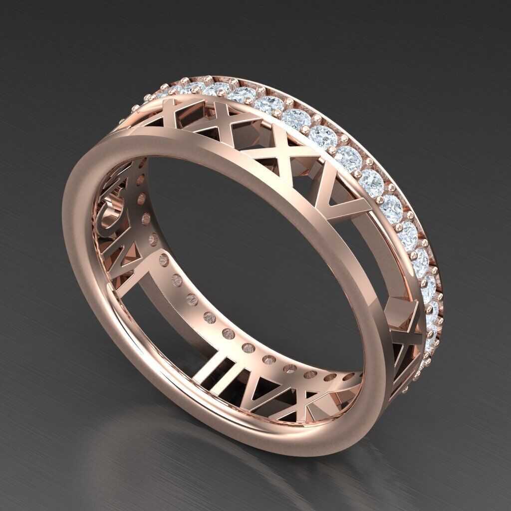 Modern Men Ring 3D CAD File 5MR023 3D print model_5