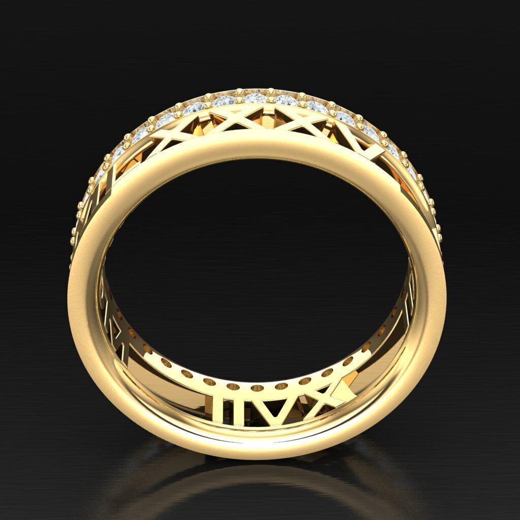 Modern Men Ring 3D CAD File 5MR023 3D print model_4