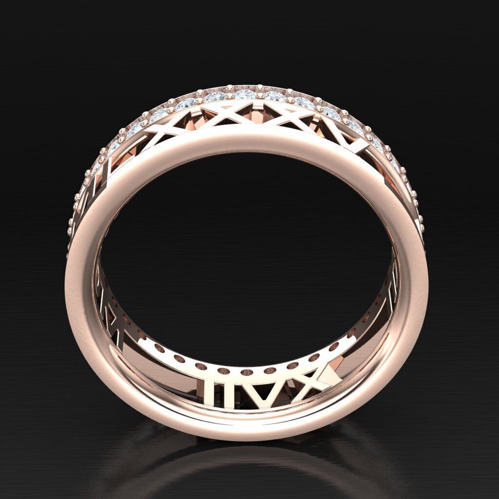 Modern Men Ring 3D CAD File 5MR023 3D print model_3