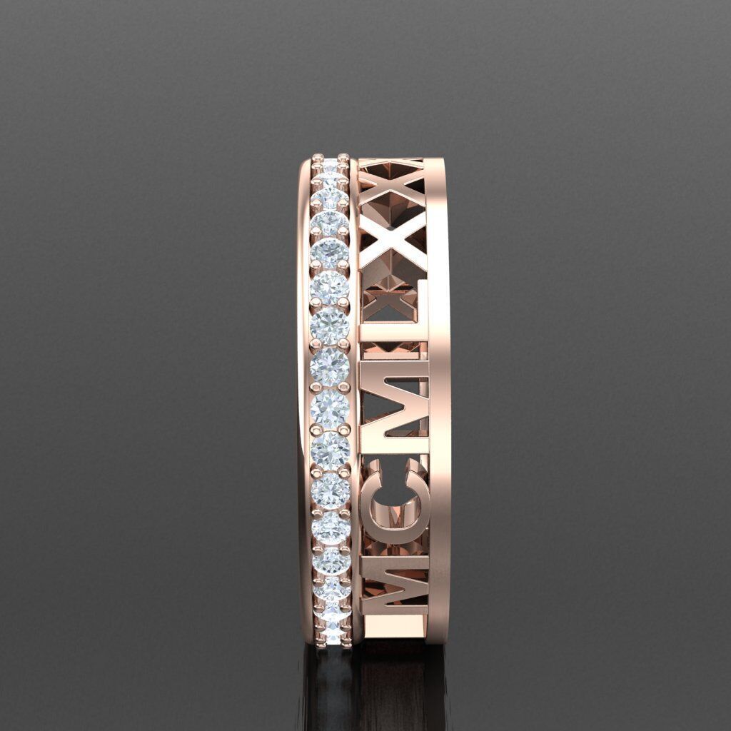 Modern Men Ring 3D CAD File 5MR023 3D print model_11