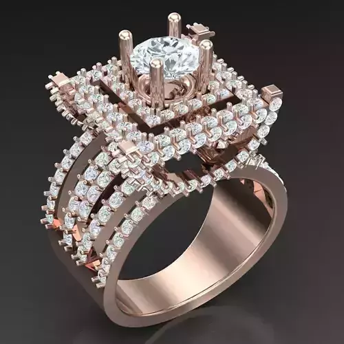 Modern Men Ring 3D CAD File 5MR018