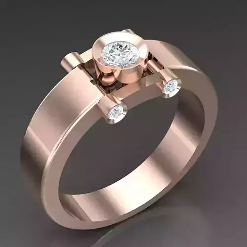 Modern Men Ring 3D CAD File 5MR016