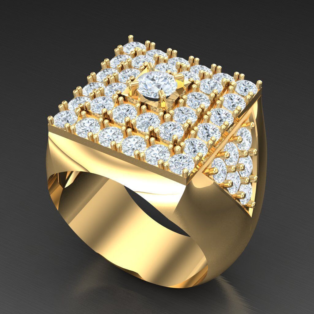 Modern Men Ring 3D CAD File 5MR011 3D print model_8