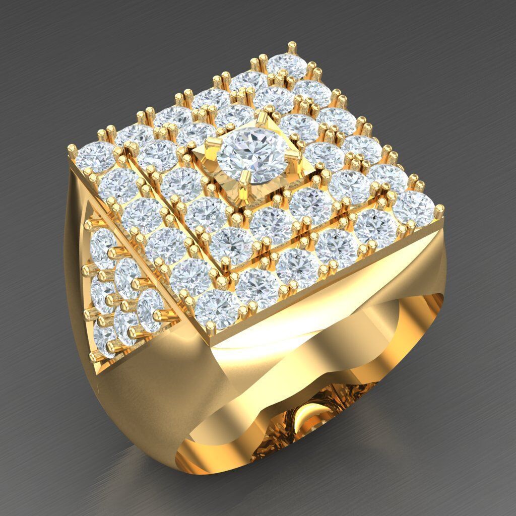 Modern Men Ring 3D CAD File 5MR011 3D print model_2