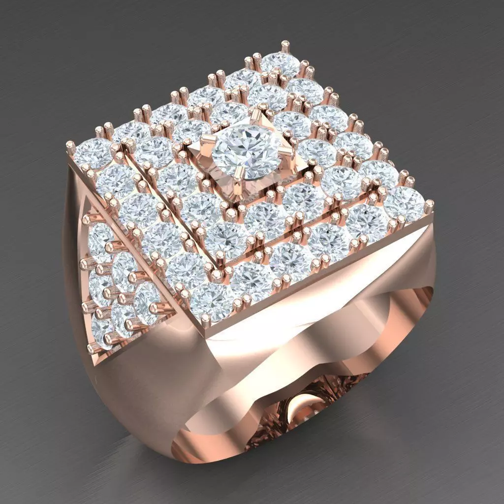 Modern Men Ring 3D CAD File 5MR011 3D print model_0