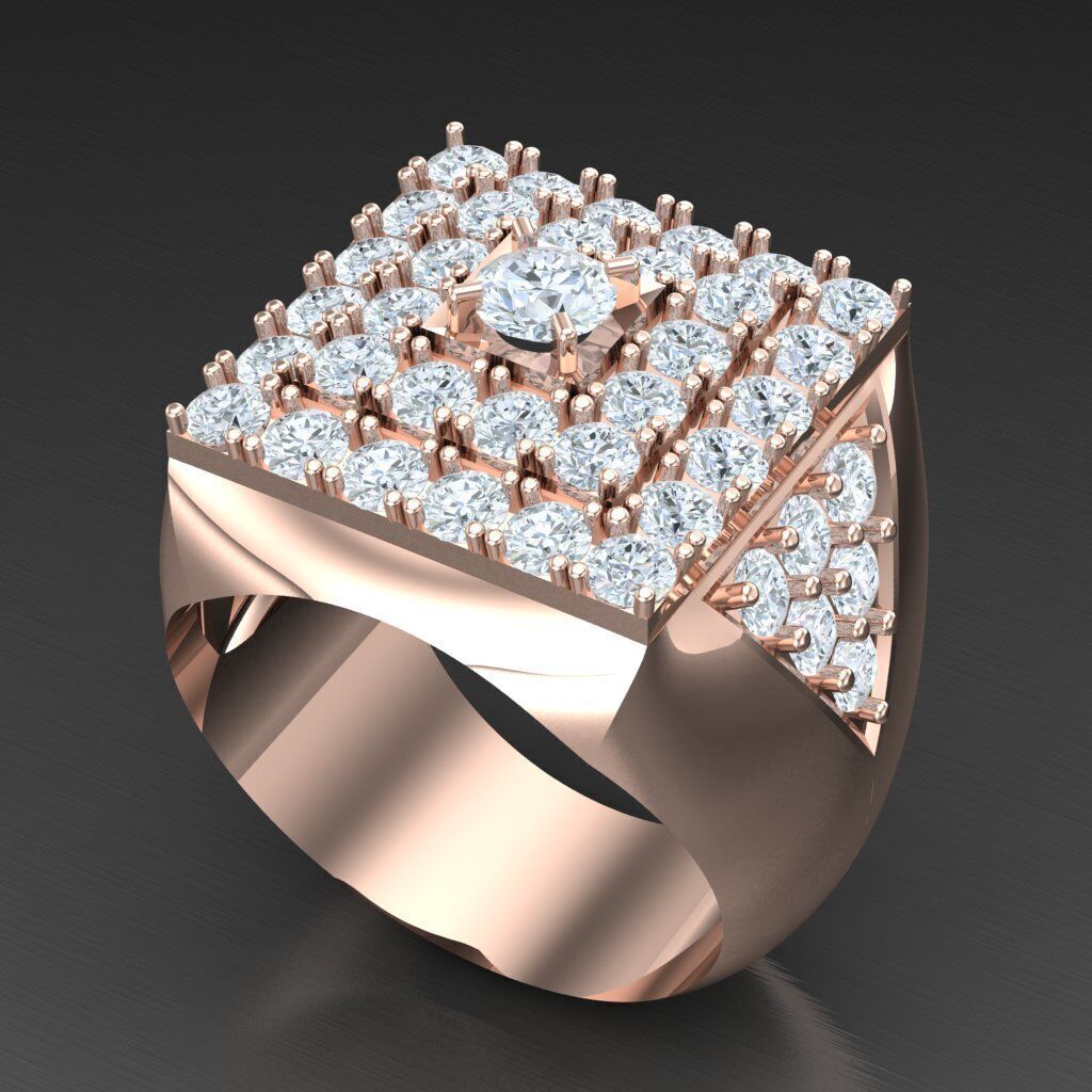 Modern Men Ring 3D CAD File 5MR011 3D print model_5