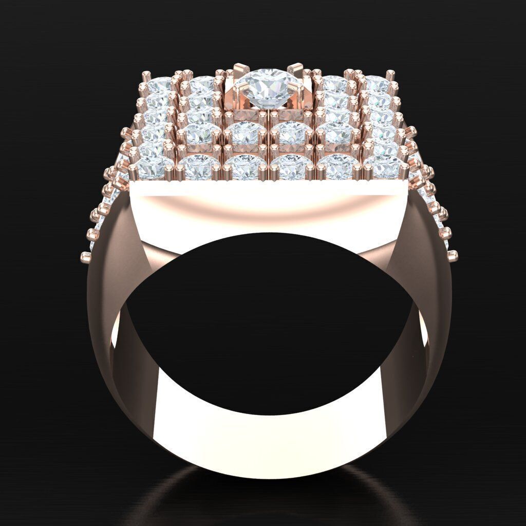 Modern Men Ring 3D CAD File 5MR011 3D print model_3