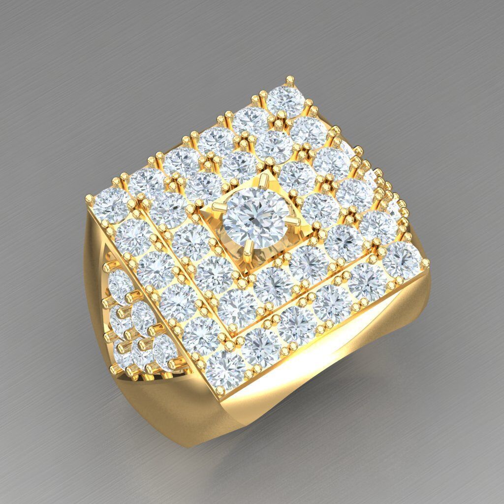 Modern Men Ring 3D CAD File 5MR011 3D print model_6