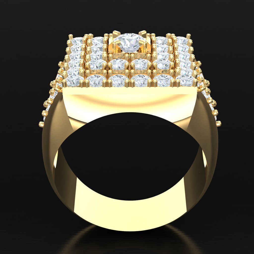 Modern Men Ring 3D CAD File 5MR011 3D print model_4